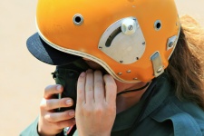 Pilot Adjusting Oxygen Mask