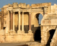 Roman Amphitheater Ruins In Israel