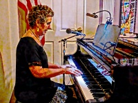Senior Lady Playing Piano