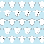 Sheep Wallpaper Pattern Blue