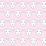 Sheep Wallpaper Pattern Pink