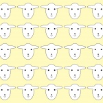 Sheep Wallpaper Pattern Yellow