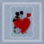 Valentine Couple Heart Vintage