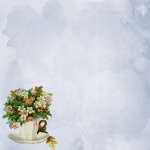 Vintage Teacup With Flowers