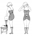 Vintage Underwear Woman Clipart