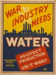 Vintage Water Waste Poster