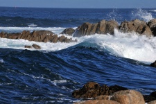 Waves At Rugged Coastline