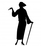 Woman Silhouette Clipart 1920s