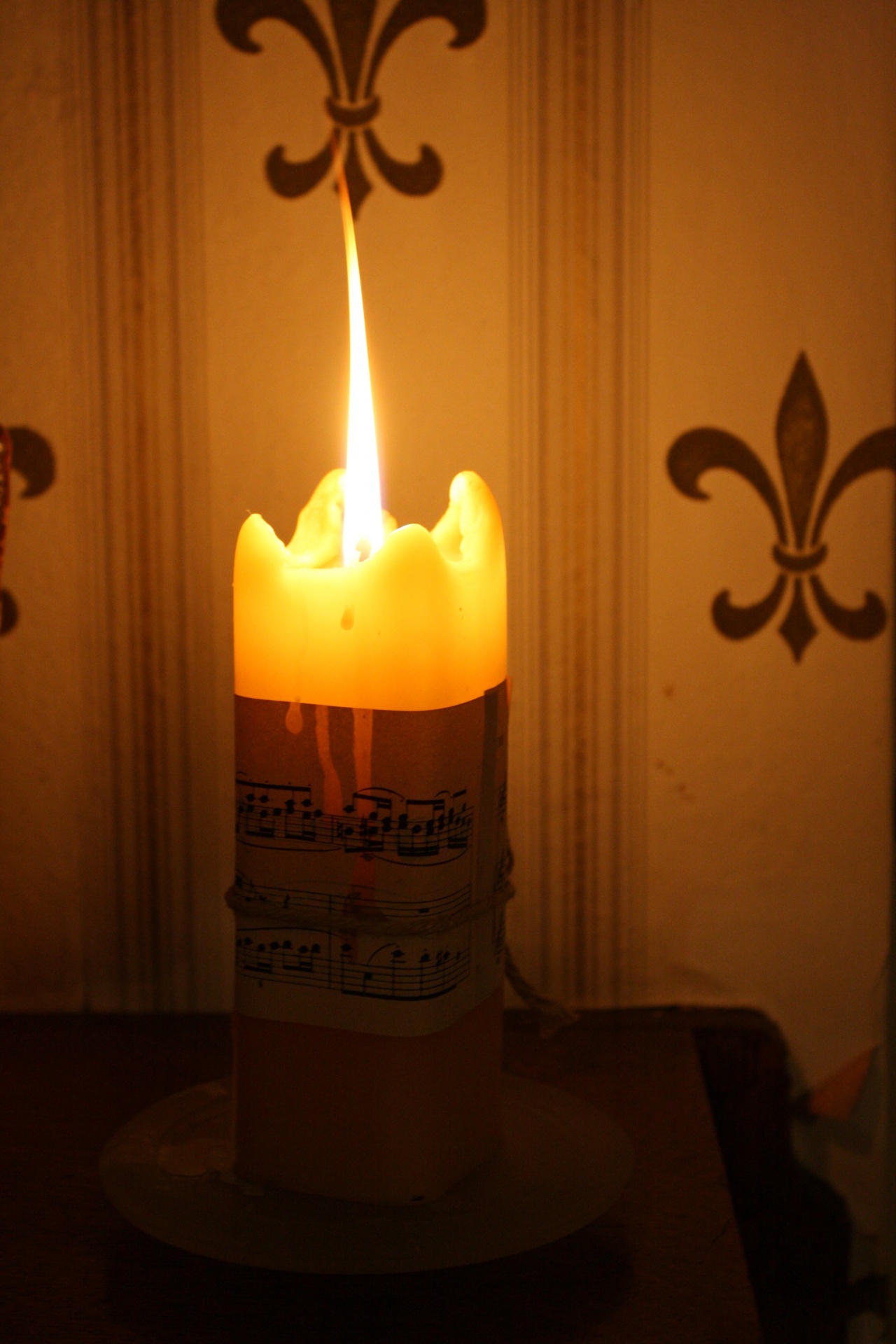 Candle And Music Notes