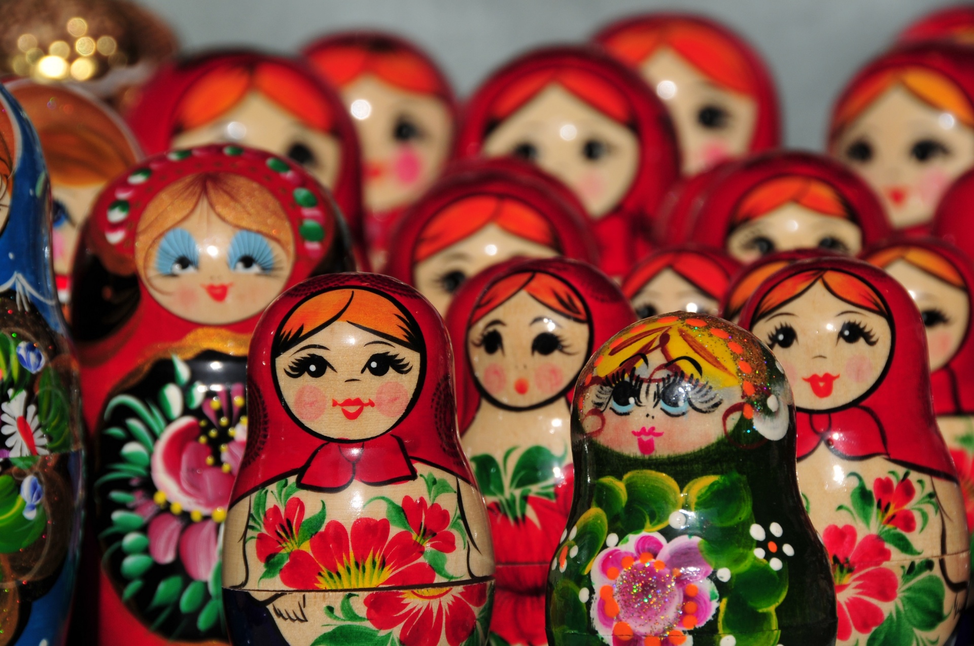 Colorful Nesting Matryoshka Dolls