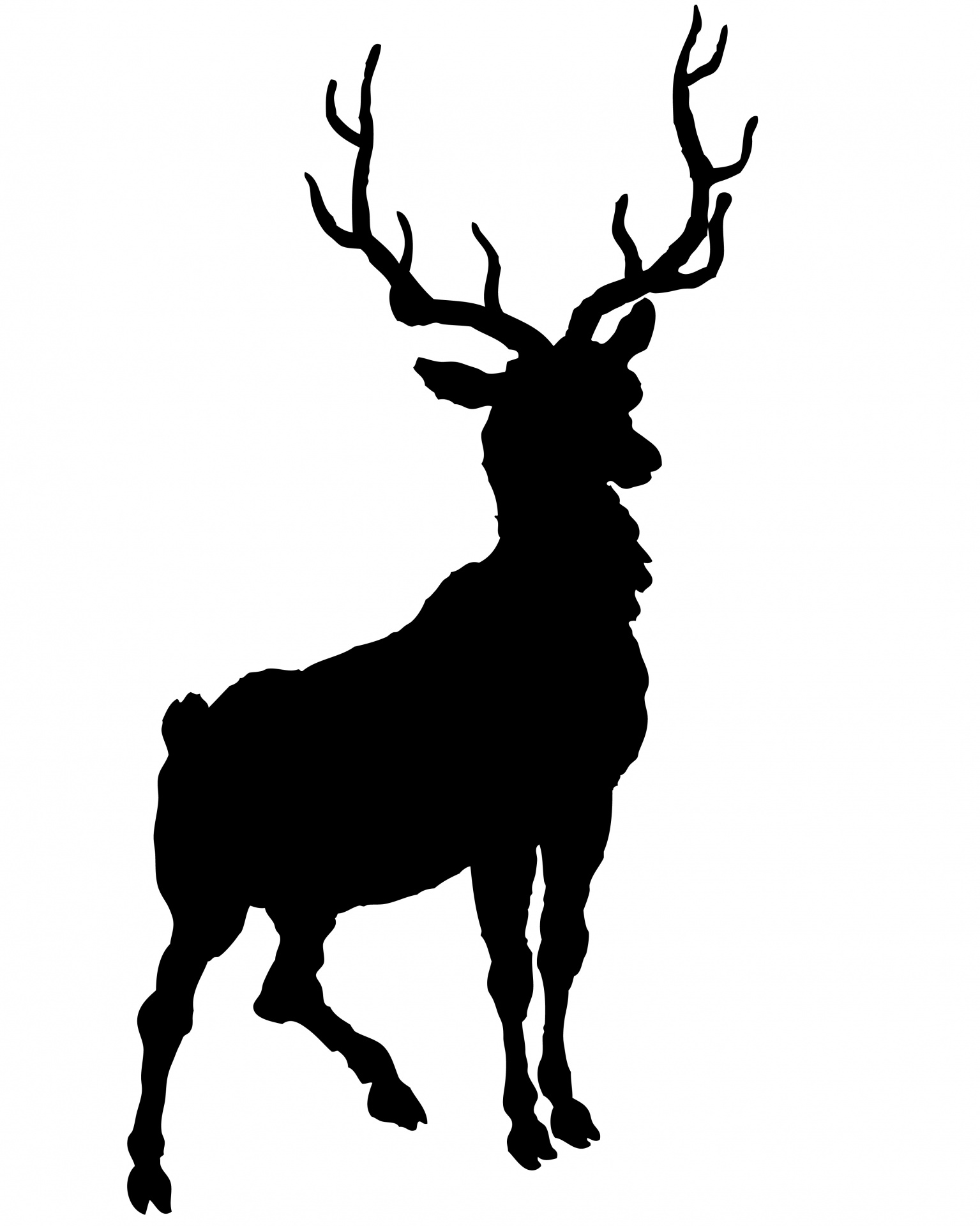 Deer, Stage Silhouette Clipart
