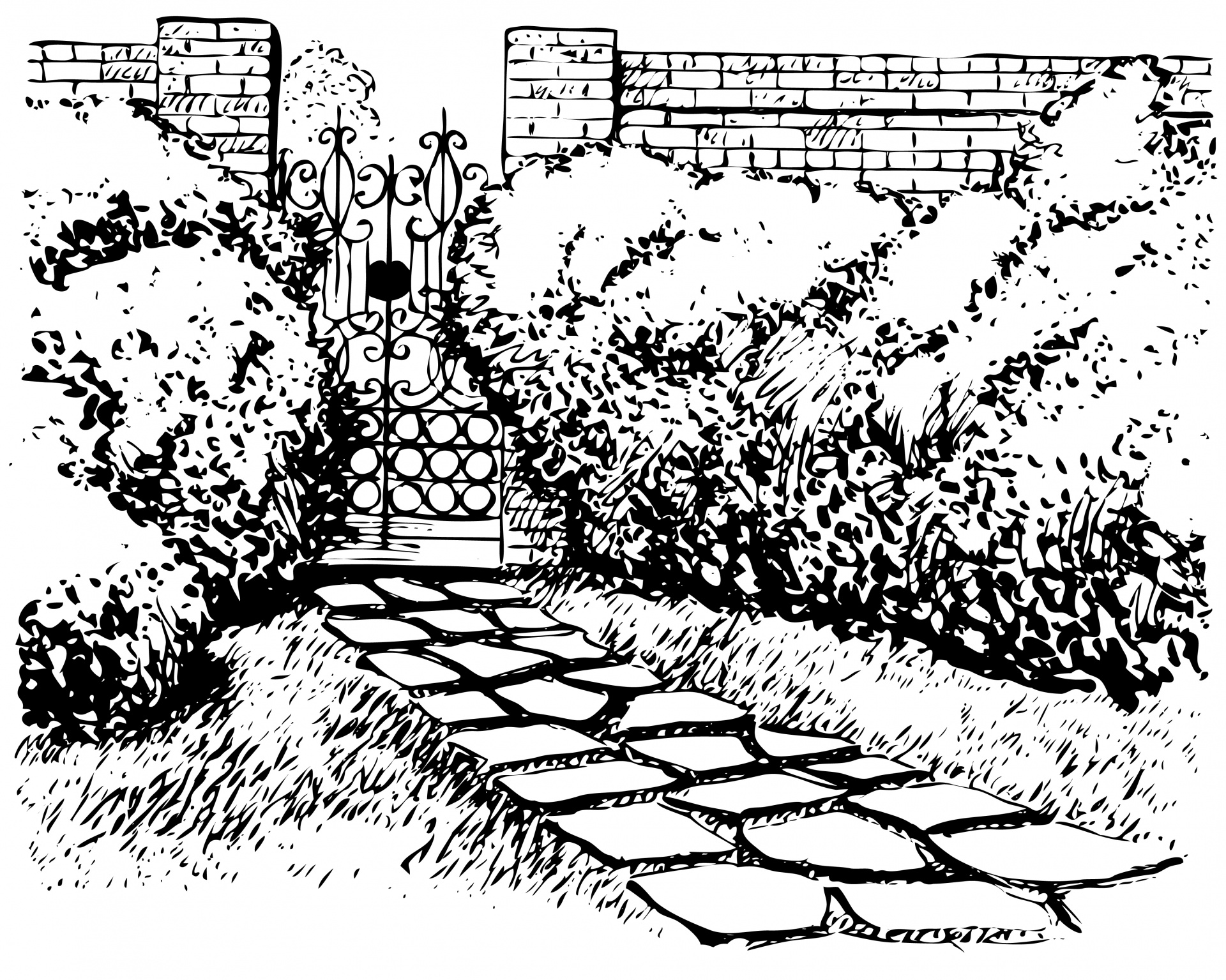 Garden Path Illustration