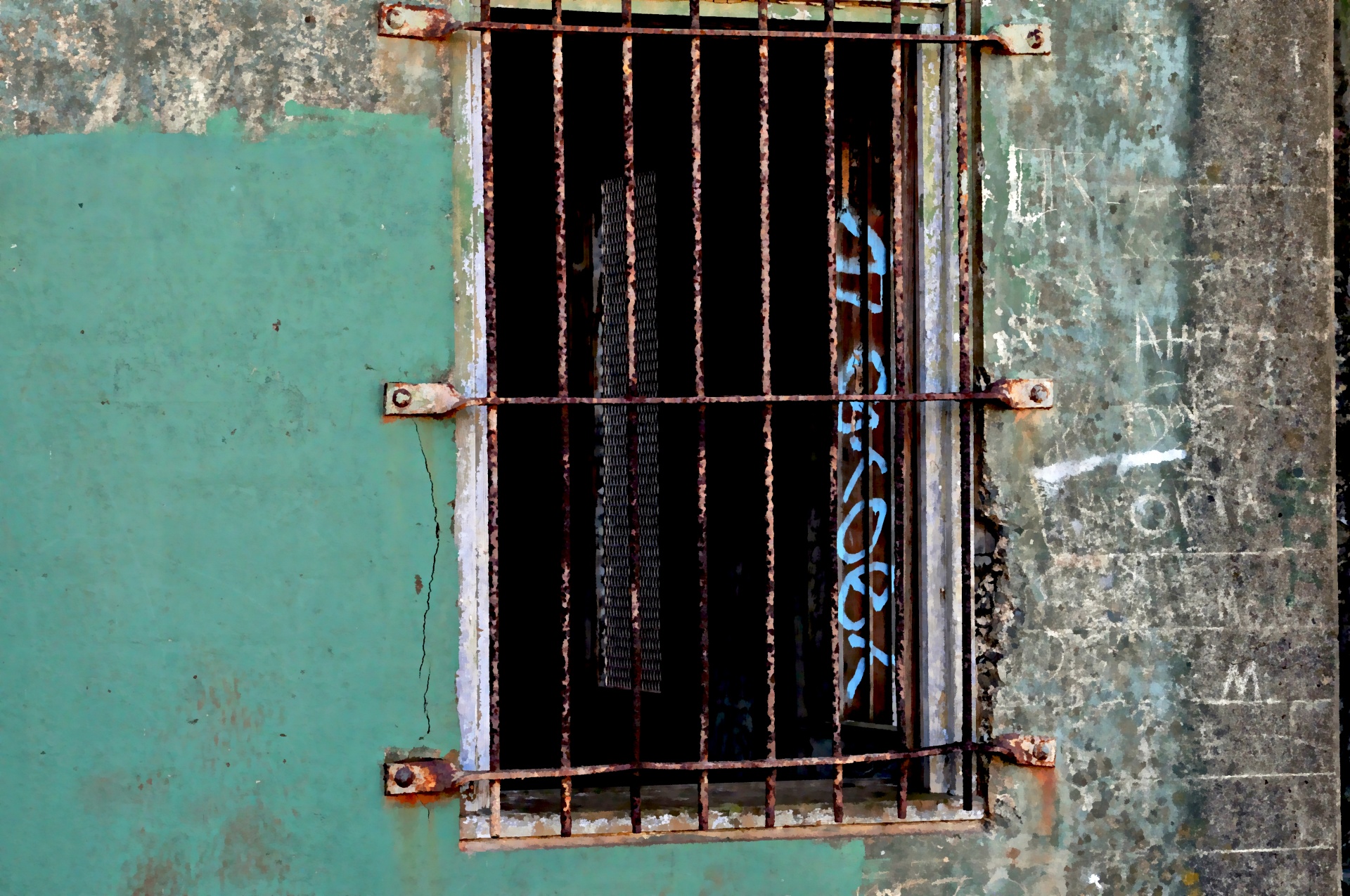 Grunge Prison Window