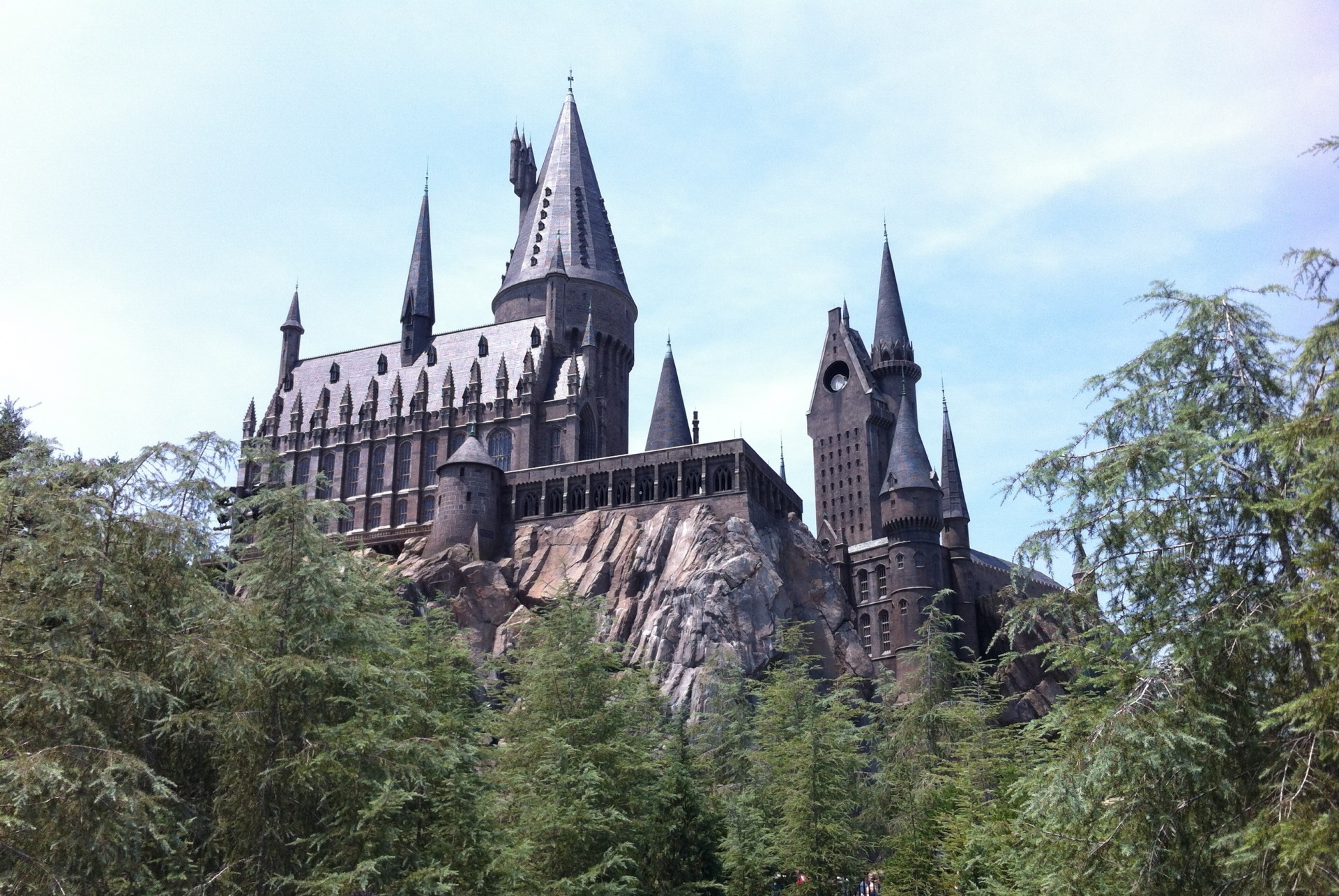 harry potter's hogwarts castle in island of adventure, universal, in florida.