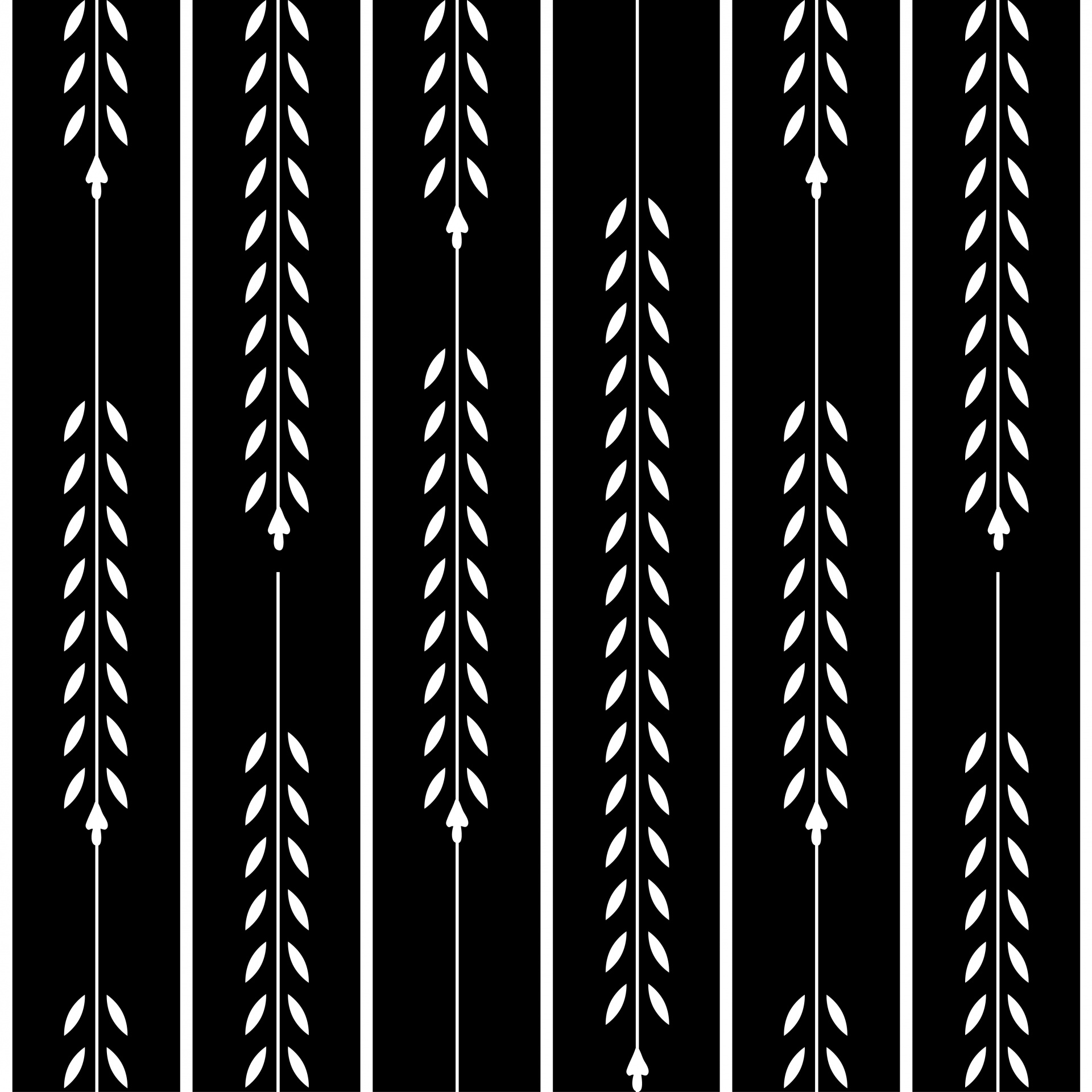 Black and white leaves wallpaper pattern background