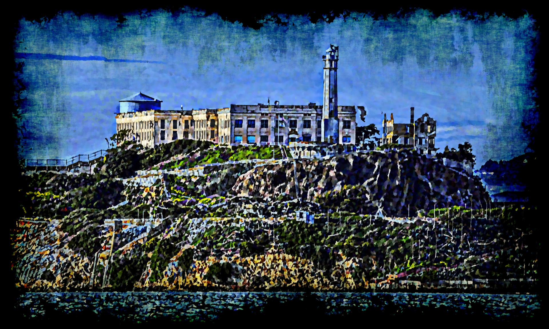 Painted Alcatraz Island