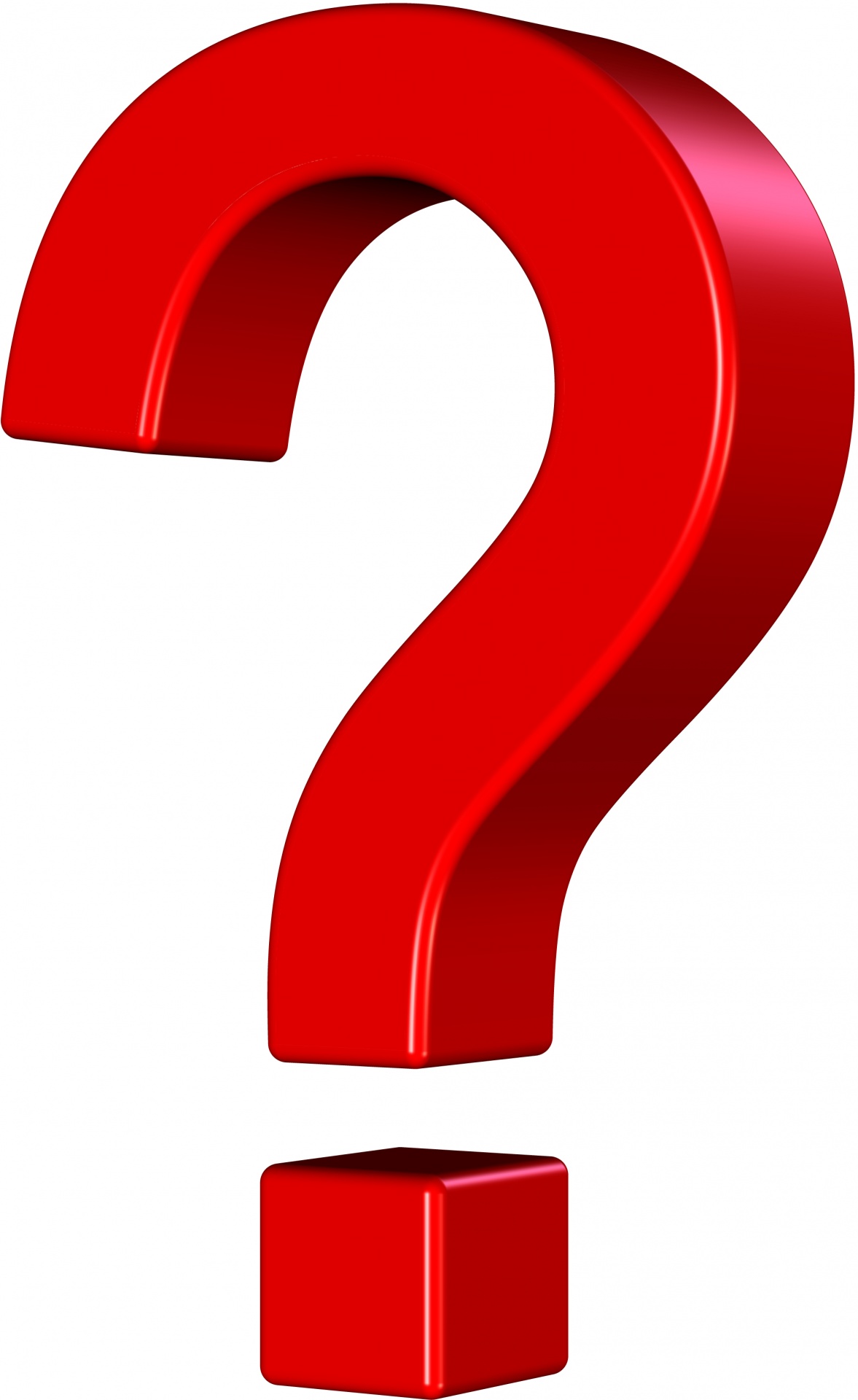 A red question mark symbol.