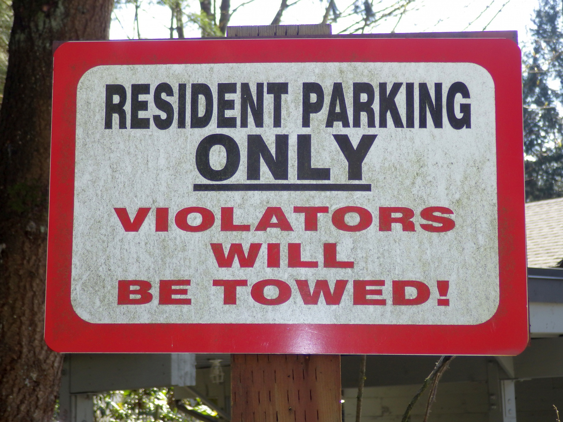 Resident Parking Sign