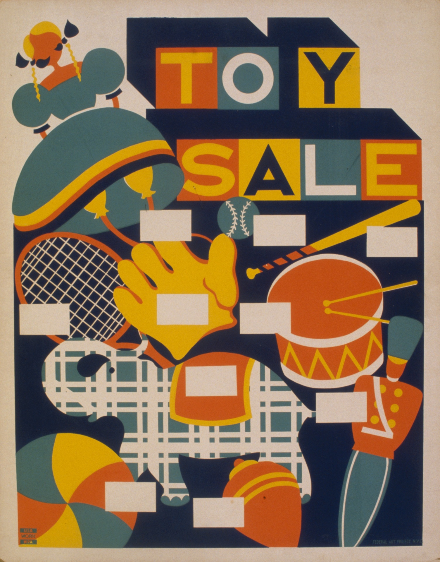 Vintage Toy Sale Poster