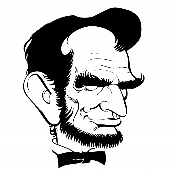abraham lincoln drawing face
