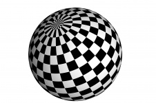 3D Sphere With Mapped Checkerboard