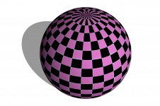 3D Sphere With Mapped Checkerboard