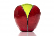 Apple Inside Tennis Ball