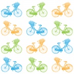 Bicycles Colorful Wallpaper