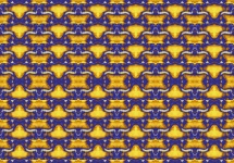 Blue & Yellow Chain Effect Wallpape