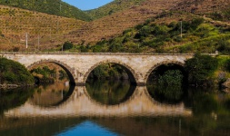 Douro River Bridge Reflection