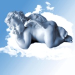 Angel Lying On Cloud