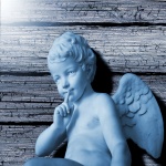 Angel Before Wooden Wall