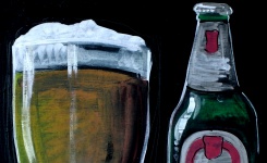 Glass And Beer Bottle