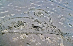Heart Art In Sand