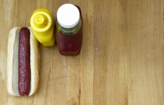 Hotdog, Mustard Ketchup