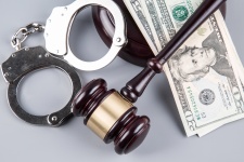 Judge Gavel, Money And Handcuffs