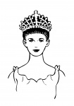 Lady In Tiara Illustration