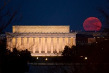 Lincoln Memorial Full Moon