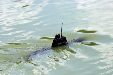 Model Submarine Partially Submerged