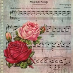 Scrapbook Page Flower Music Sheet