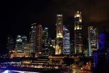 Singapore Skyline Night View