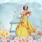 Vintage Romantic Lady Art Collage