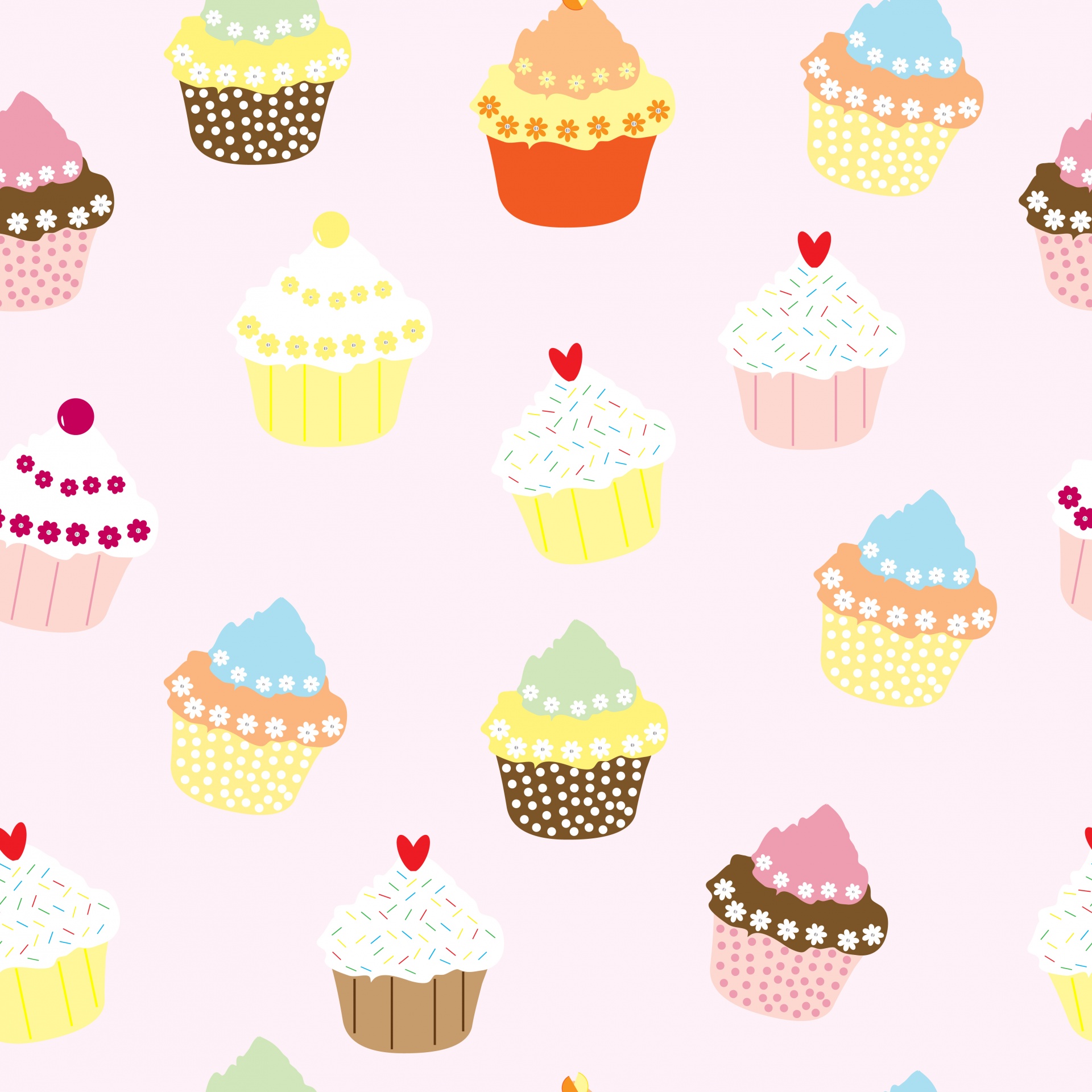 Cupcakes Wallpaper Pattern