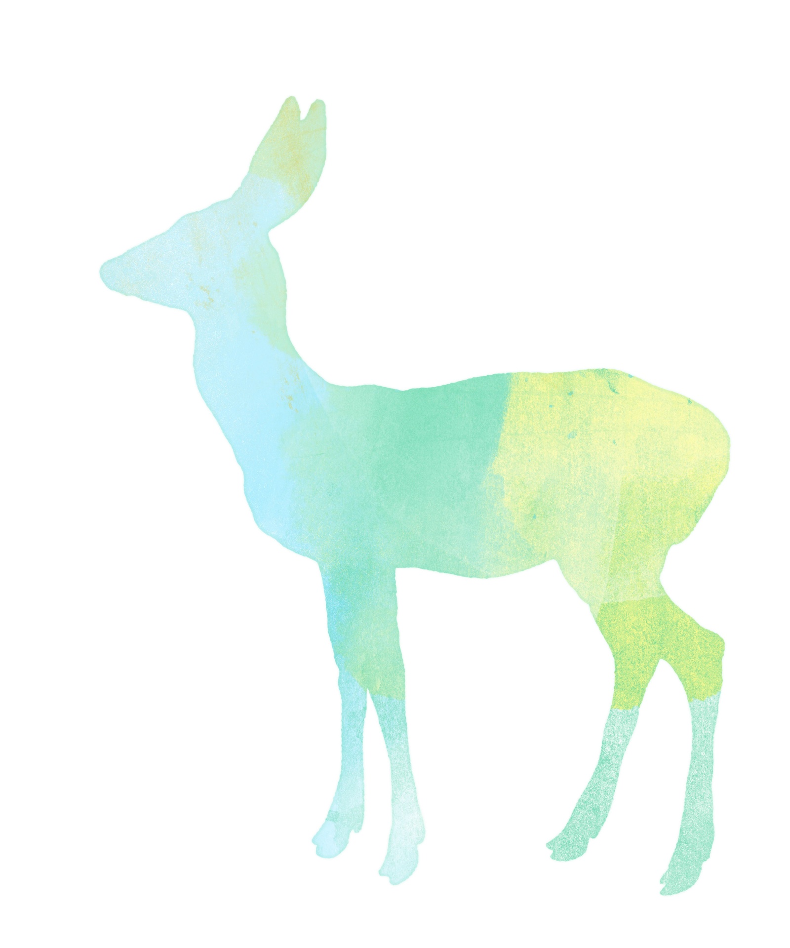 Deer Watercolour Painting