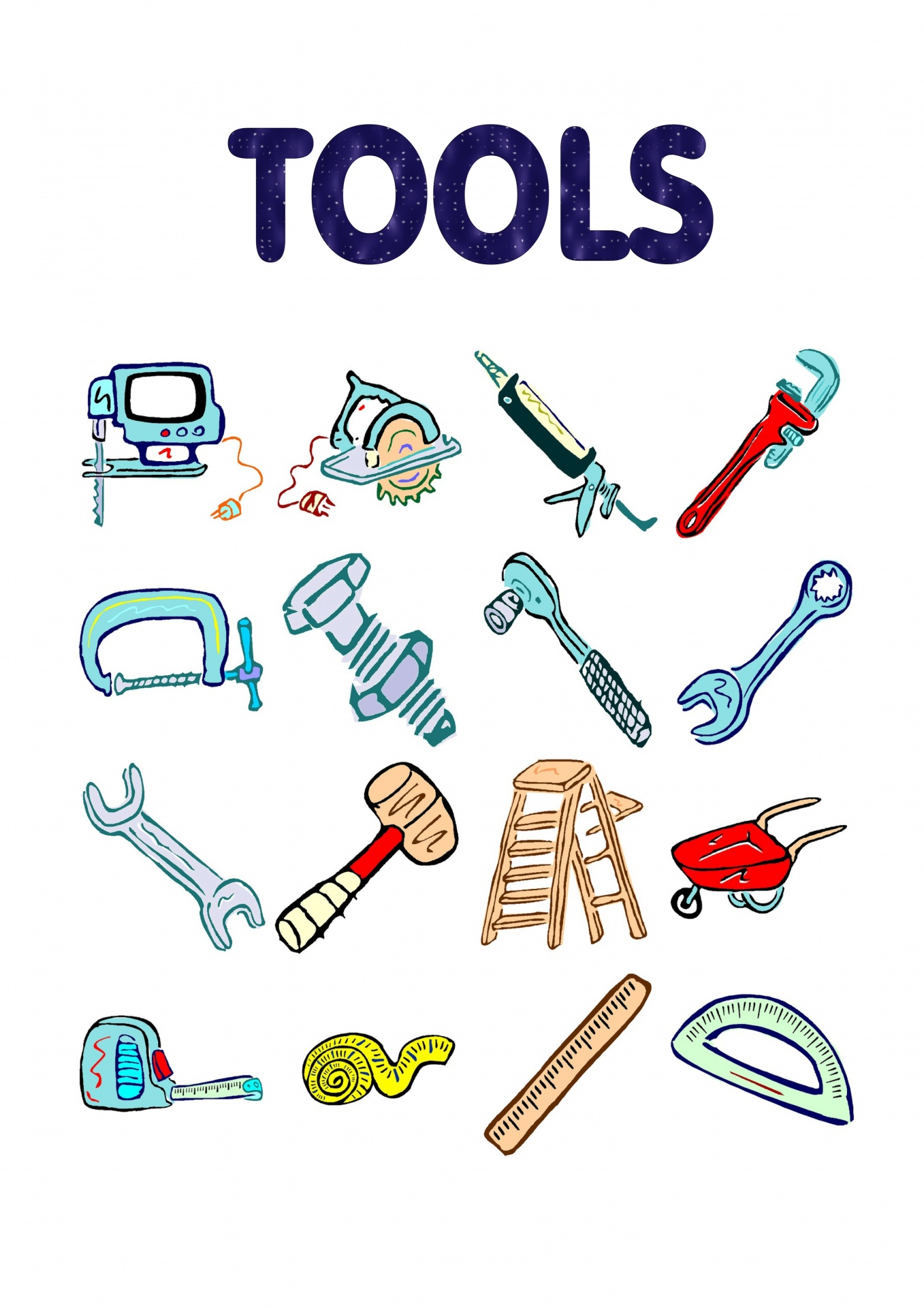 Educational Tools Repairs School Poster Sign for Teachers and Children to learn