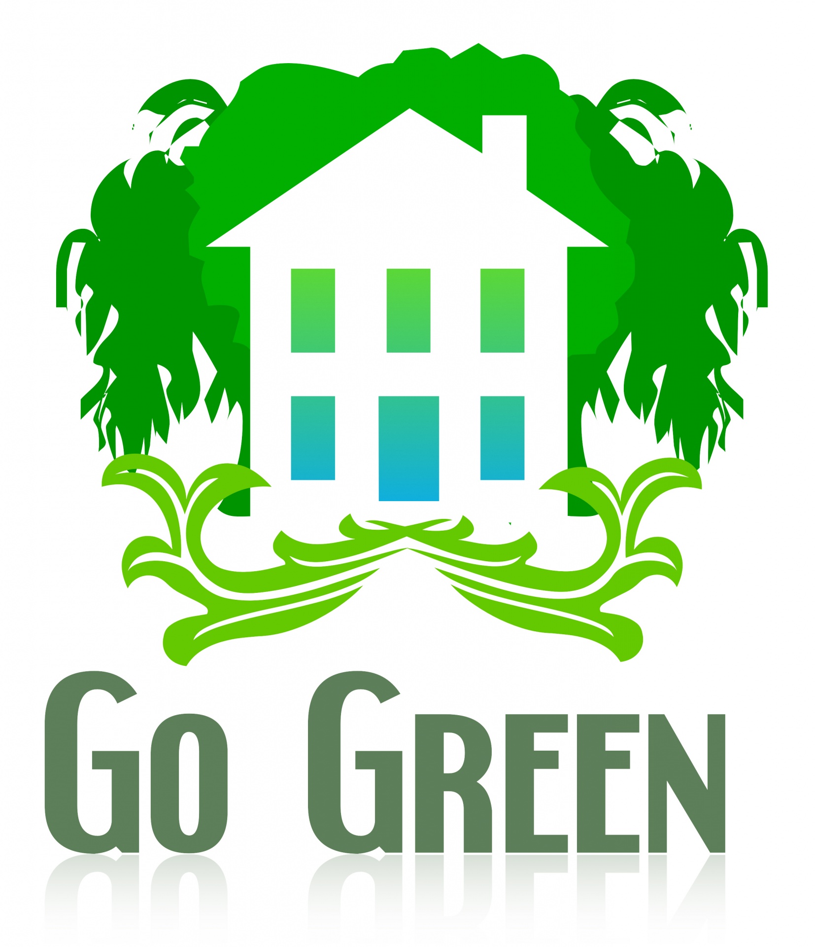 Green House Logo Sign Illustration for business educational or personal use