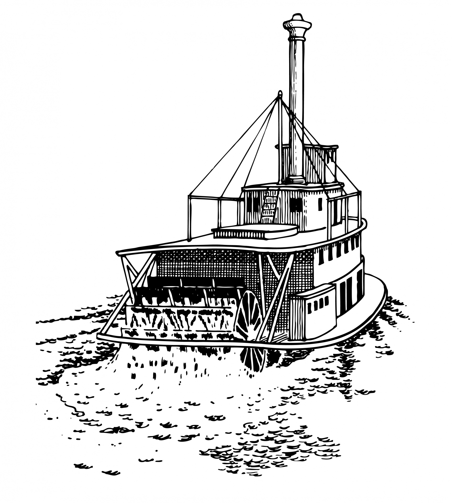 Paddle Steamer Clipart