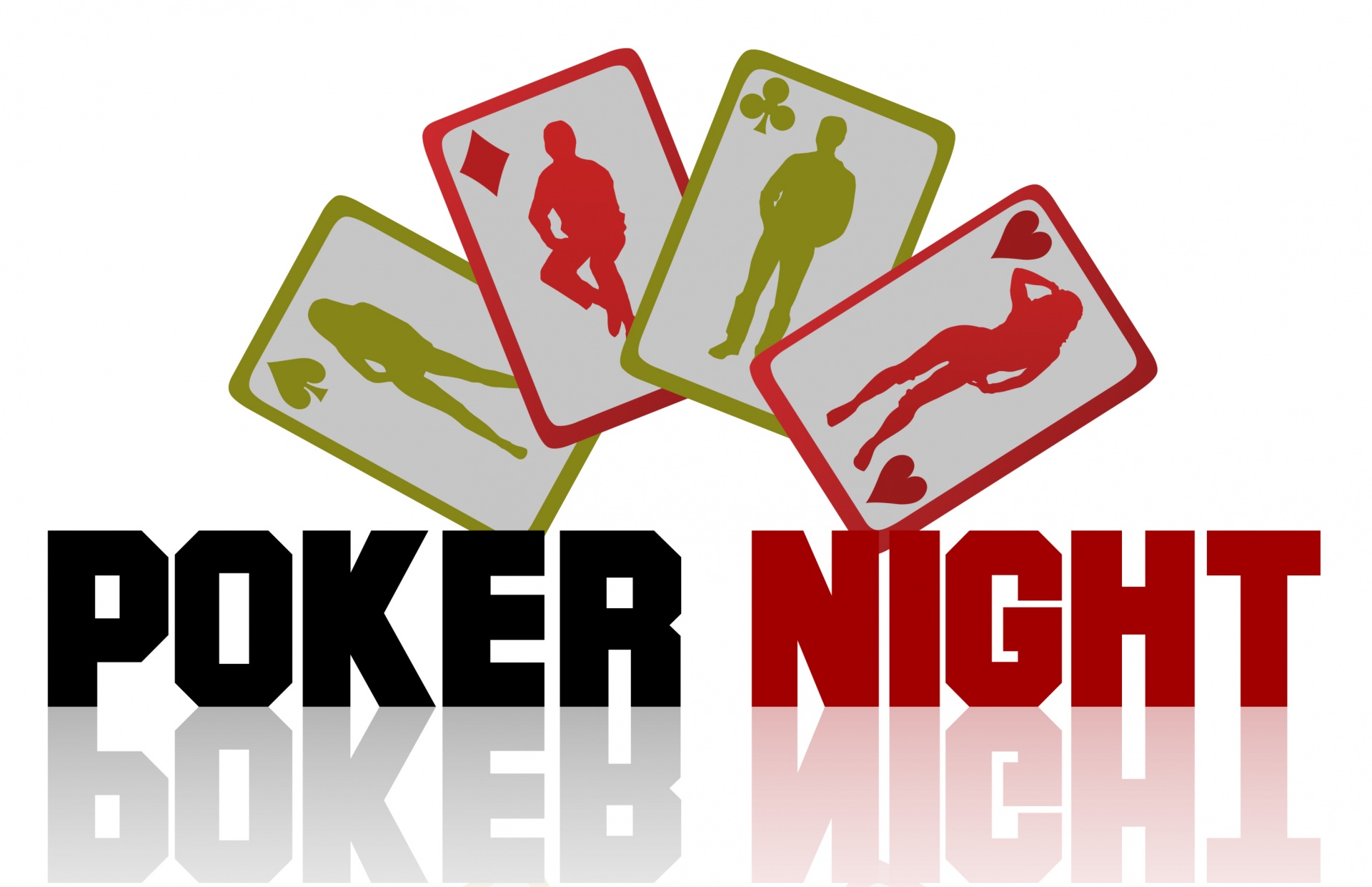 Poker Night Gambling Logo Sign