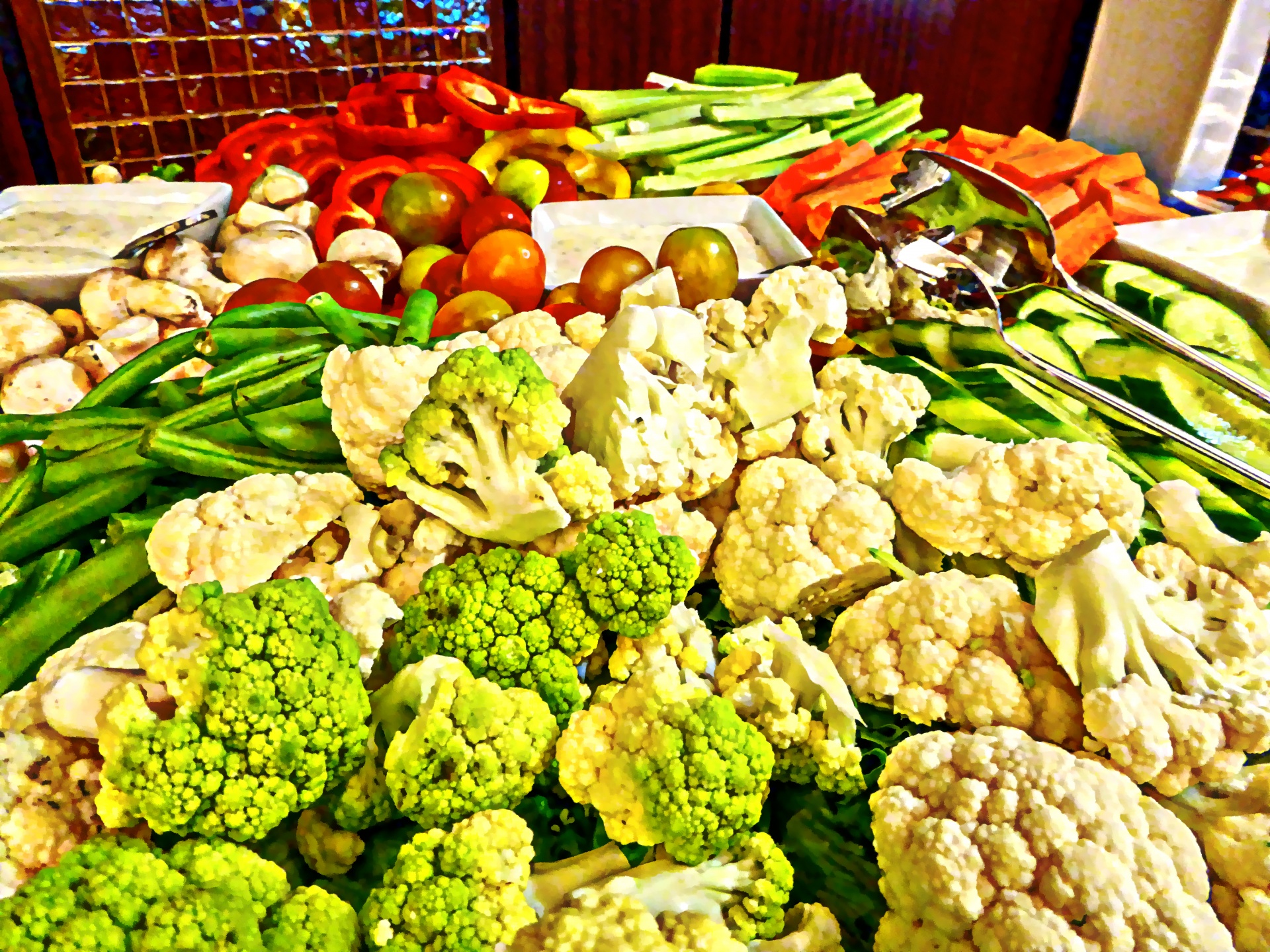 Tray Of Cut Vegetables