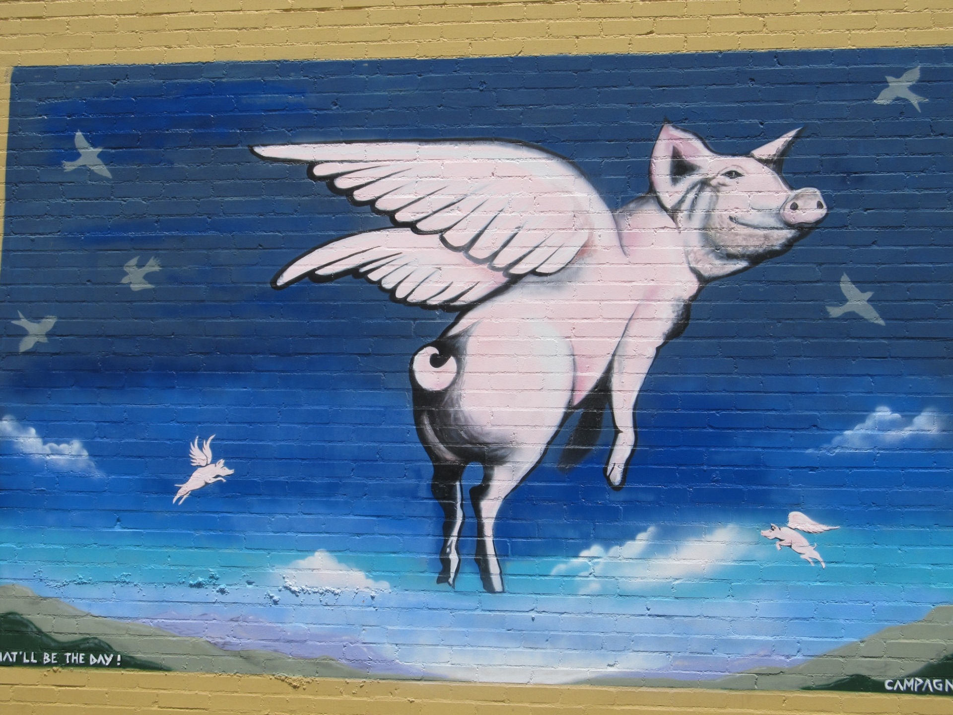 When Pigs Fly Street Artwork